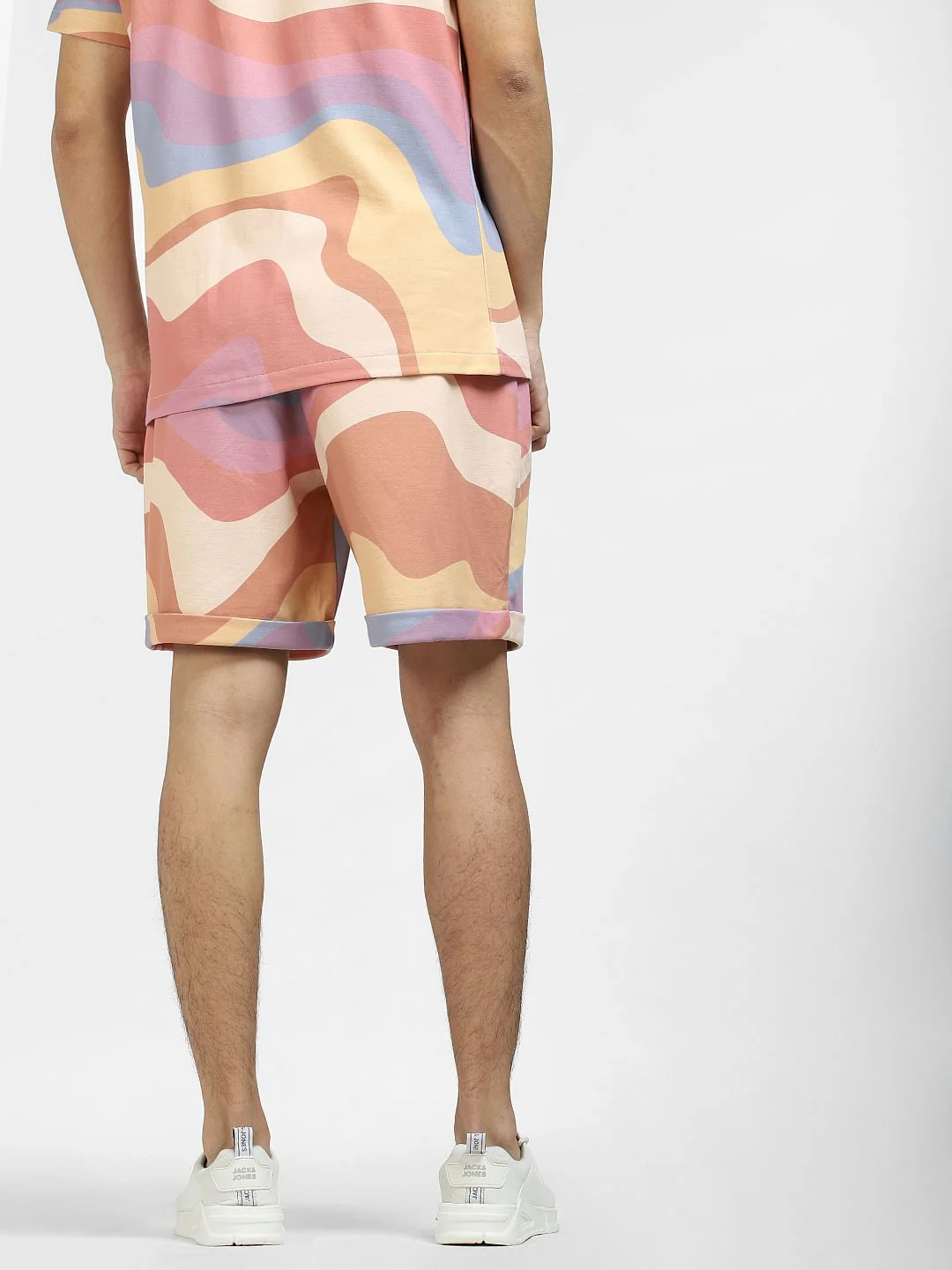 Pastel Yellow Colourblocked Knit Shorts - Image 4