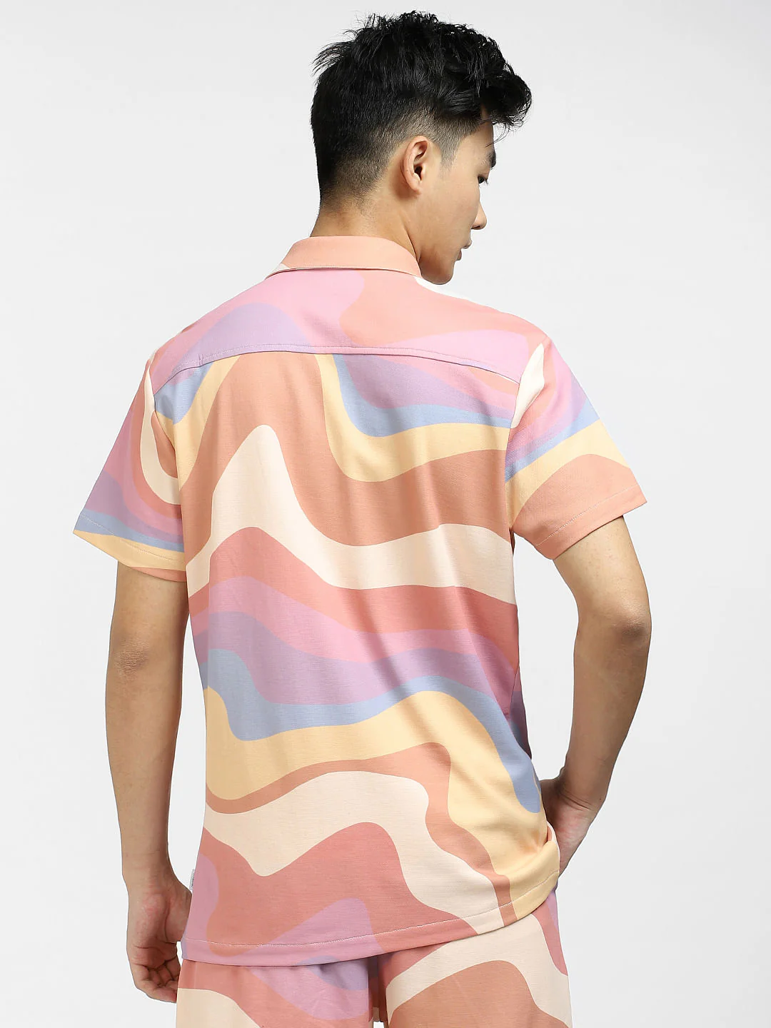 Pastel Yellow Colourblocked Short Sleeve Shirt - Image 4