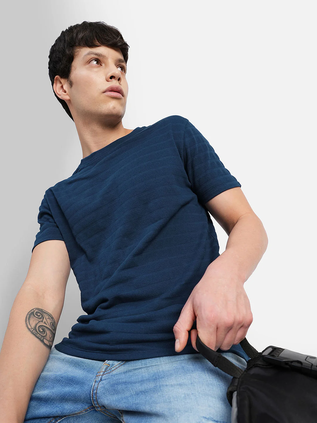 Blue Crew Neck T-shirt