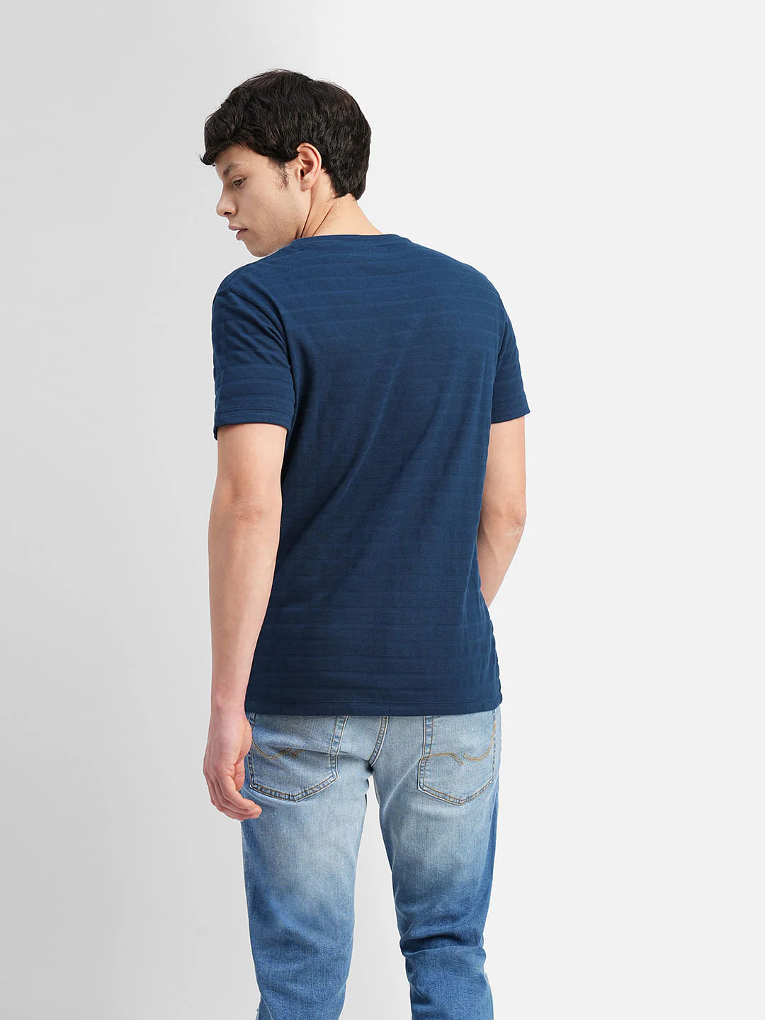 Blue Crew Neck T-shirt - Image 4