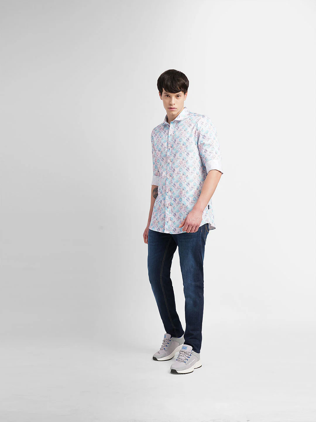 White All Over Print Full Sleeves Shirt - Image 6