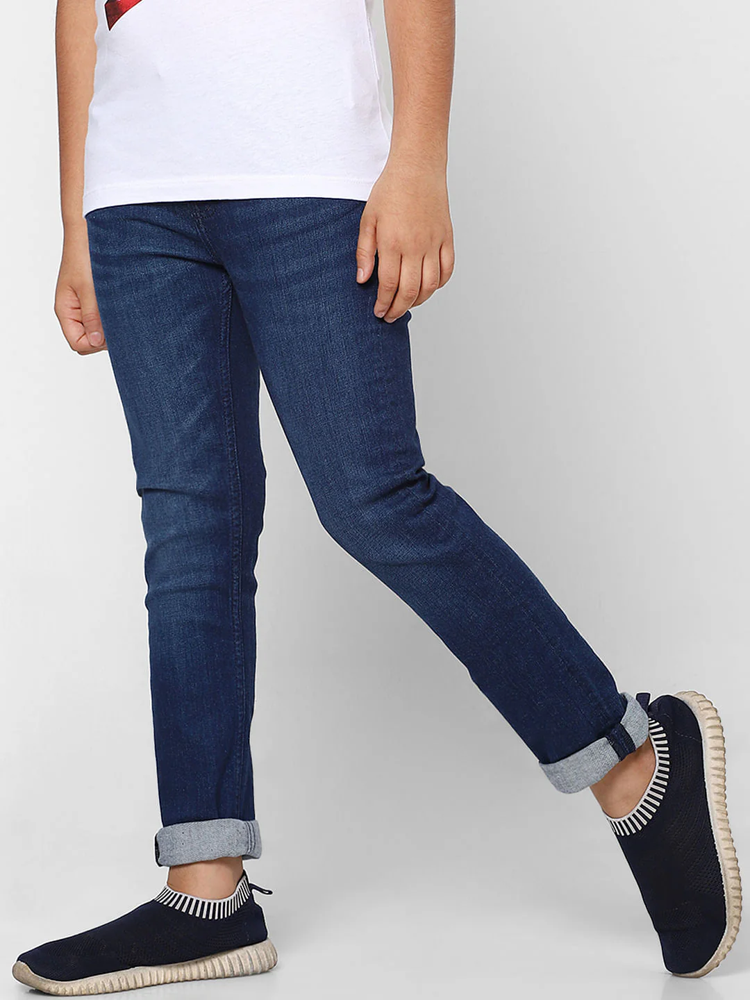 Boys Blue Mid Rise Straight Jeans - Image 3