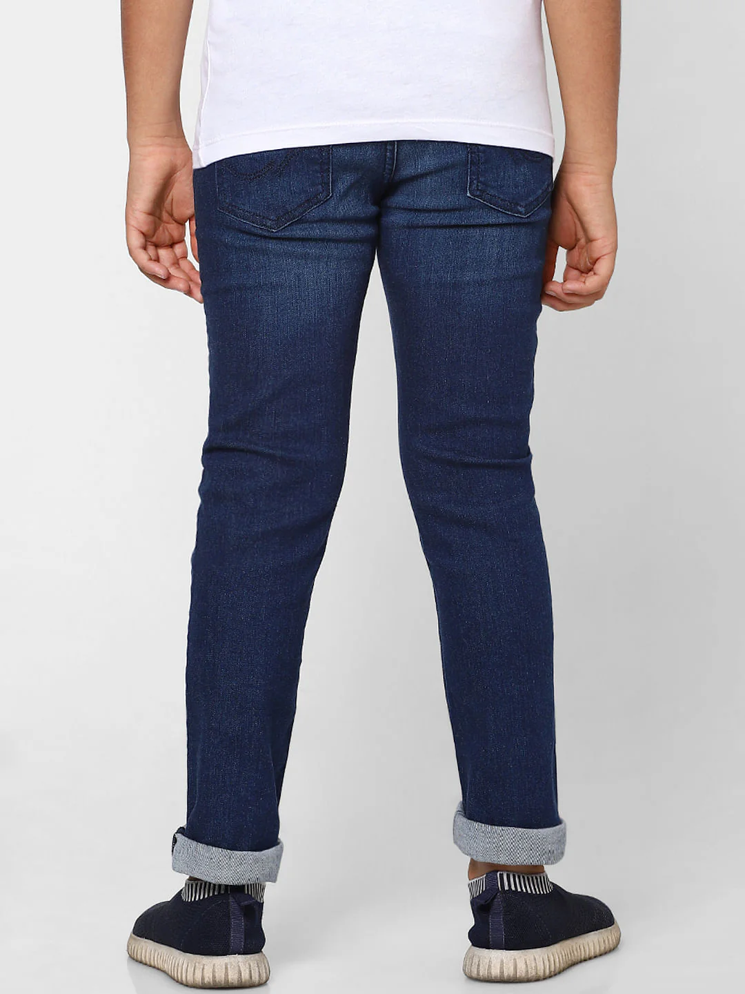 Boys Blue Mid Rise Straight Jeans - Image 4