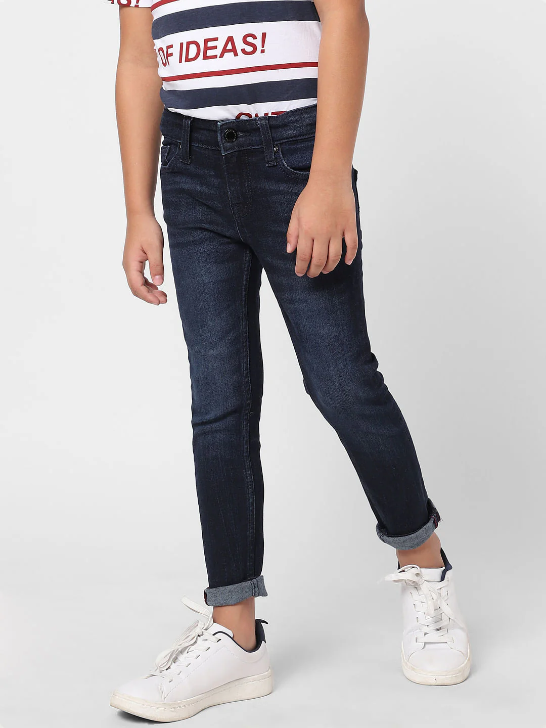 BOYS Blue Mid Rise Glenn Slim Fit Jeans - Image 3