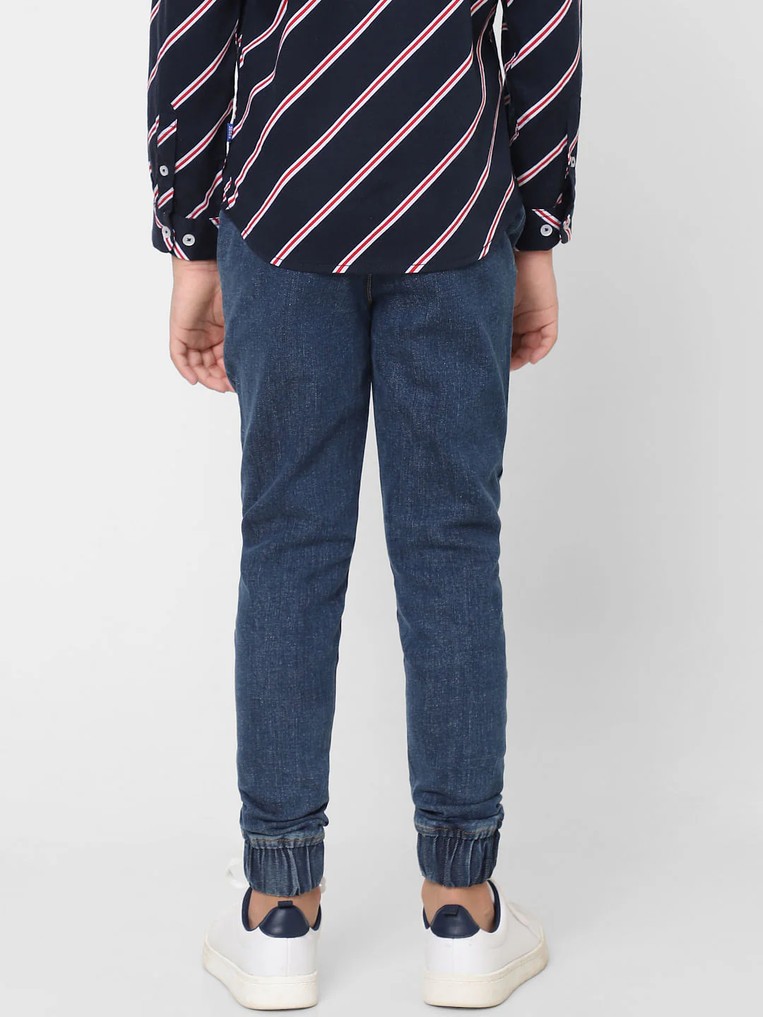 Boys Blue Mid Rise Denim Joggers - Image 3