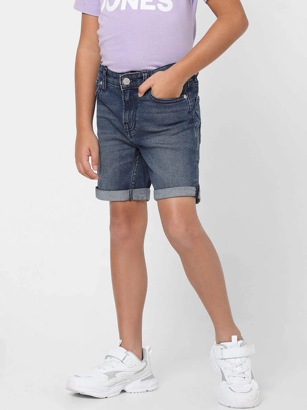 Boys Blue Low Rise Denim Shorts - Image 3