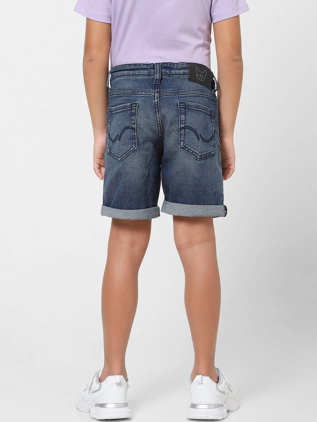 Boys Blue Low Rise Denim Shorts - Image 4