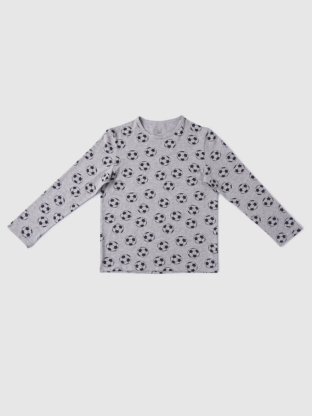 Boys Grey Football Print Sleepwear Set - Image 5