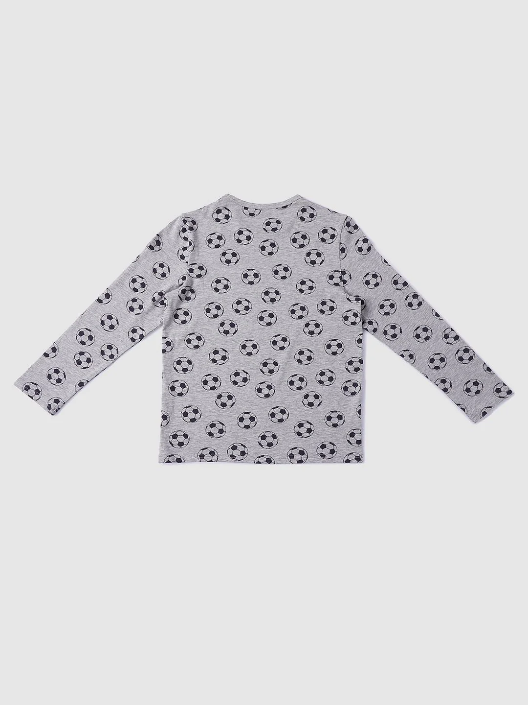 Boys Grey Football Print Sleepwear Set - Image 6