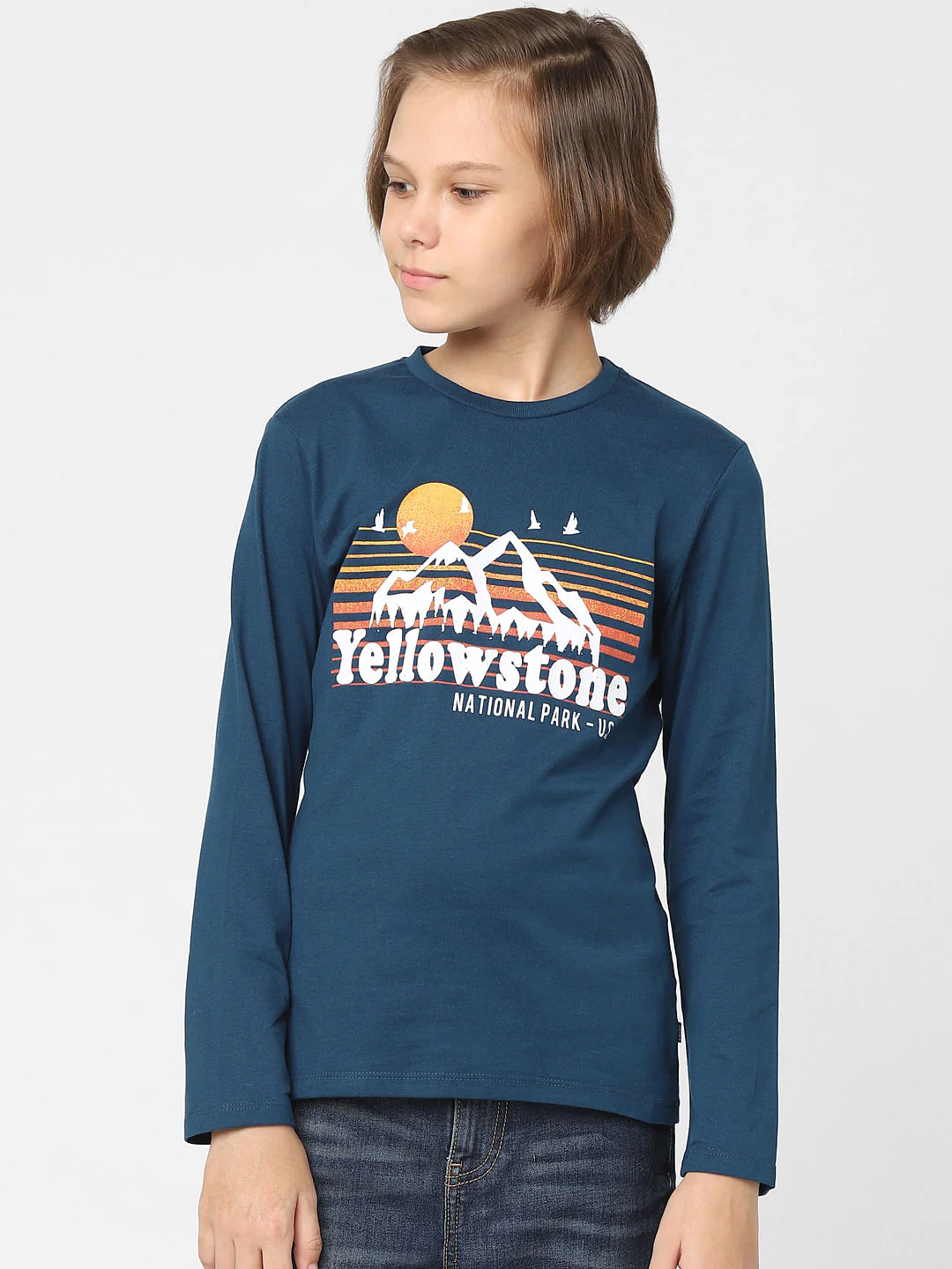 Boys Blue Graphic Print Crew Neck T-shirt - Image 2