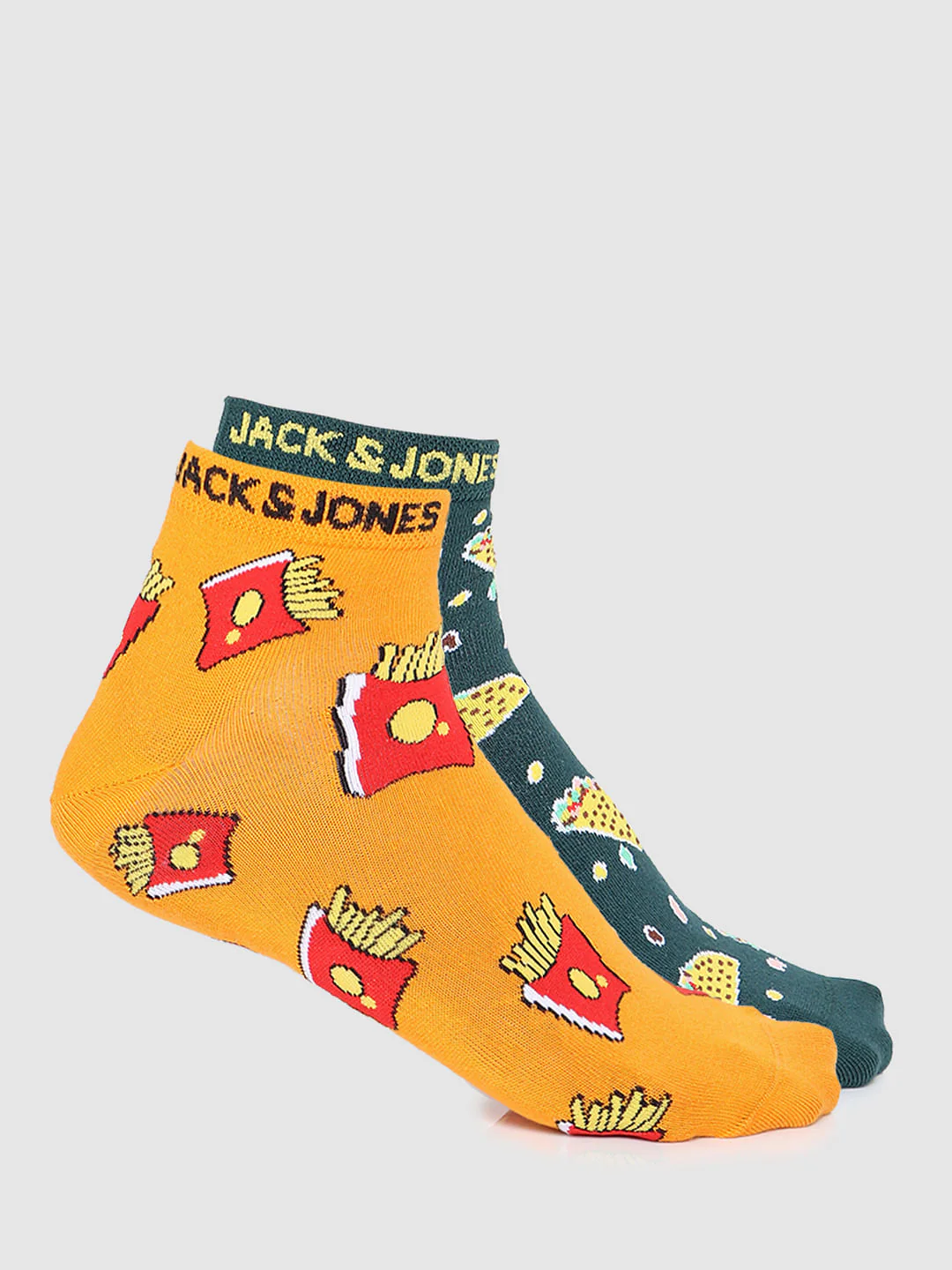 Pack of 2 Graphic Print Ankle Socks - Multi-coloured