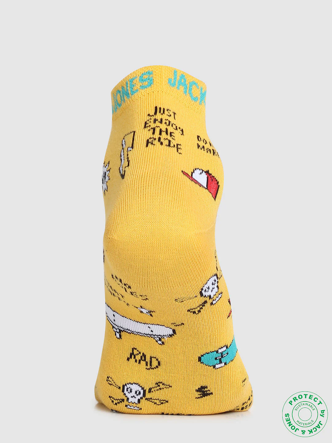 Pack of 2 Graphic Print Socks - Yellow & Black - Image 3