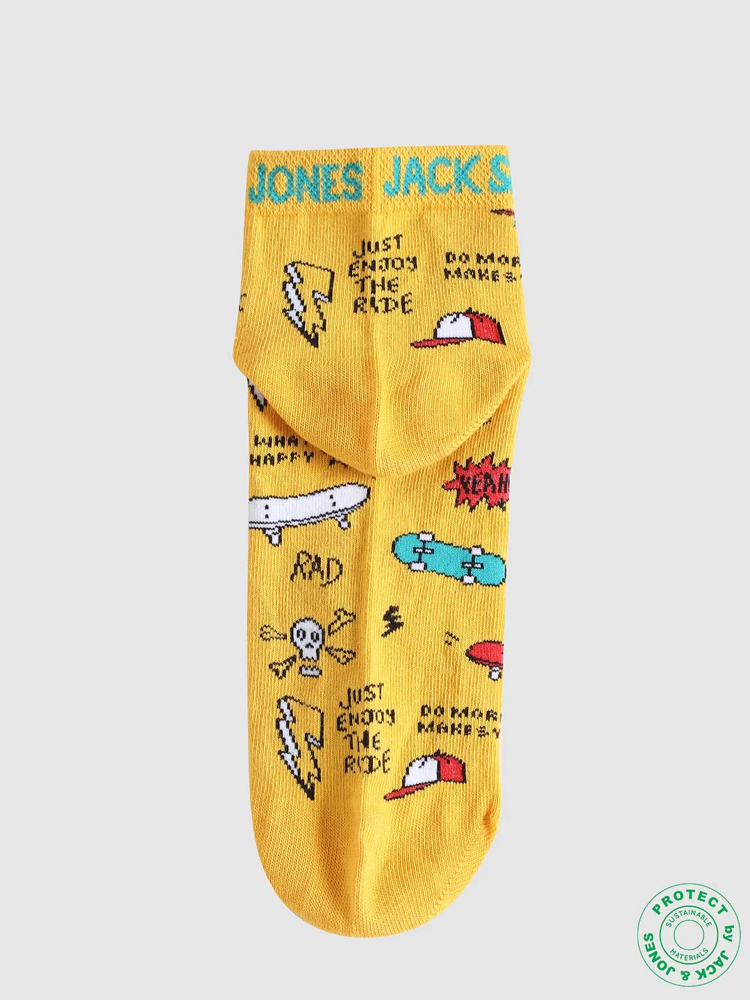 Pack of 2 Graphic Print Socks - Yellow & Black - Image 4