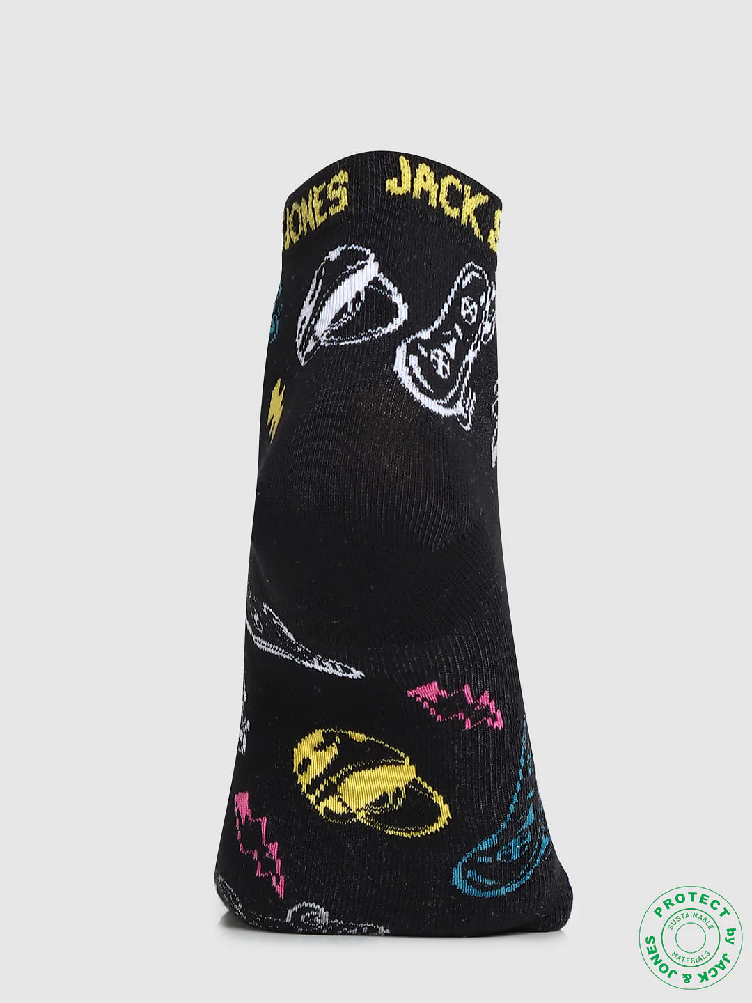 Pack of 2 Graphic Print Socks - Yellow & Black - Image 8