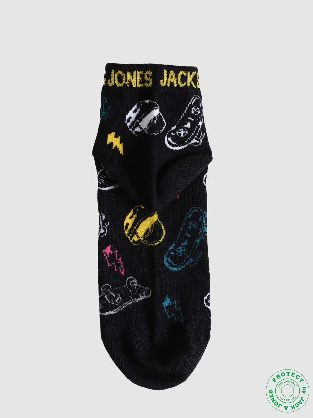 Pack of 2 Graphic Print Socks - Yellow & Black - Image 9