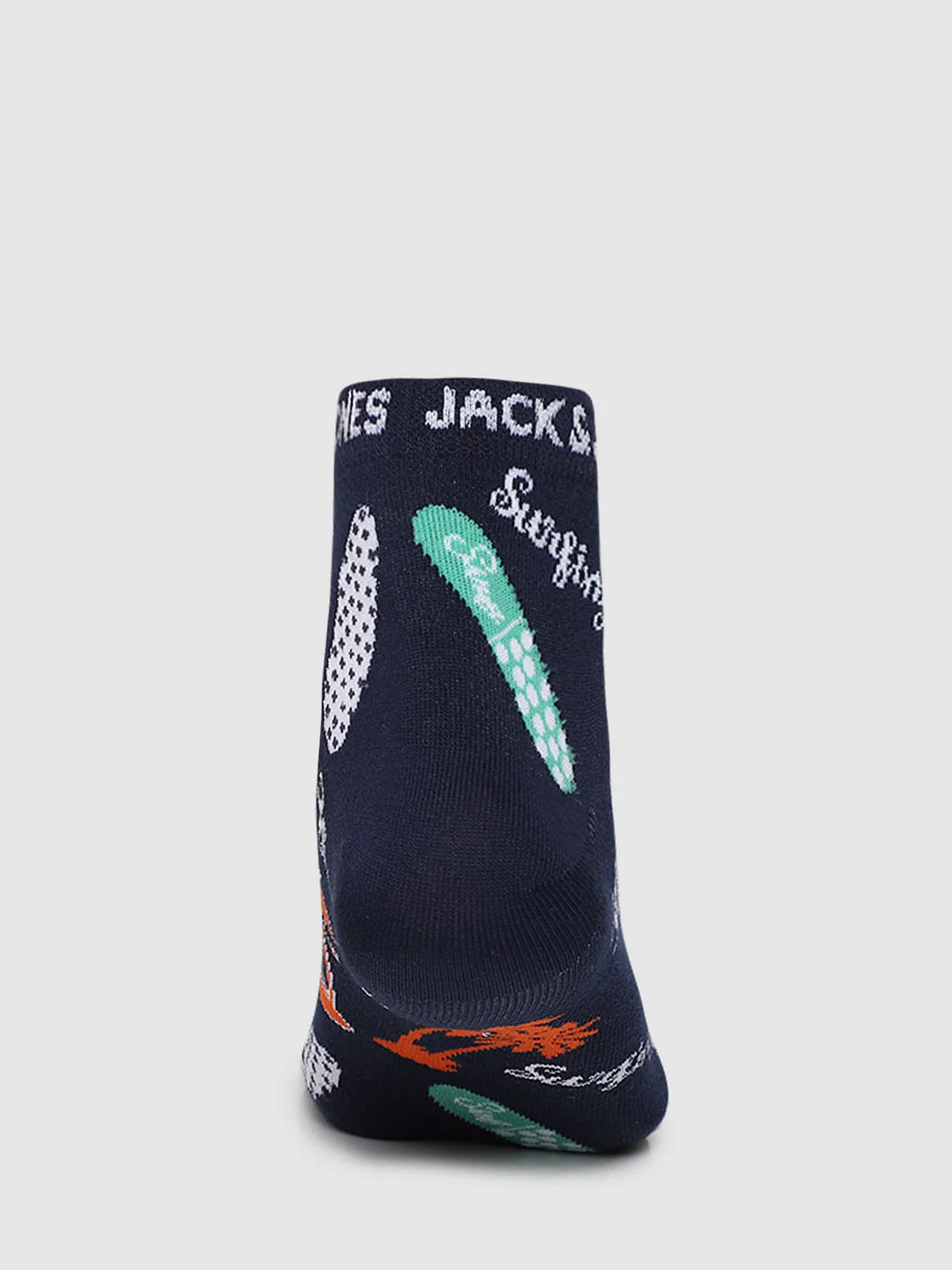 Navy Blue Graphic Print Ankle Socks - Image 3