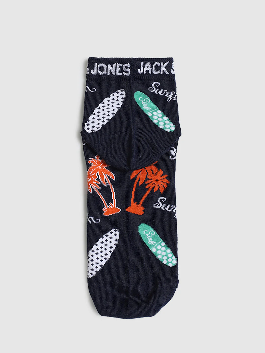 Navy Blue Graphic Print Ankle Socks - Image 4