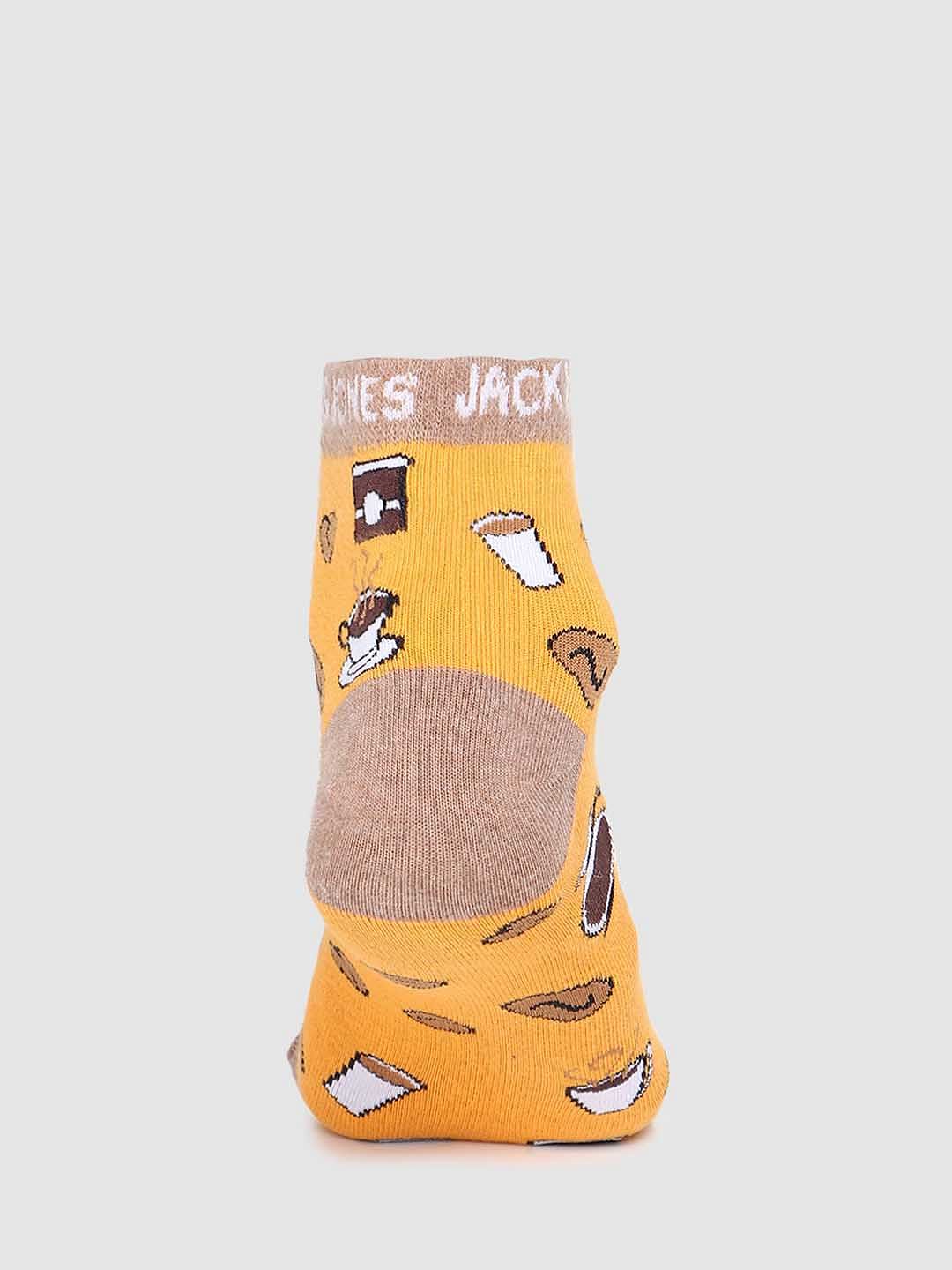 Yellow Graphic Print Ankle Socks - Image 3