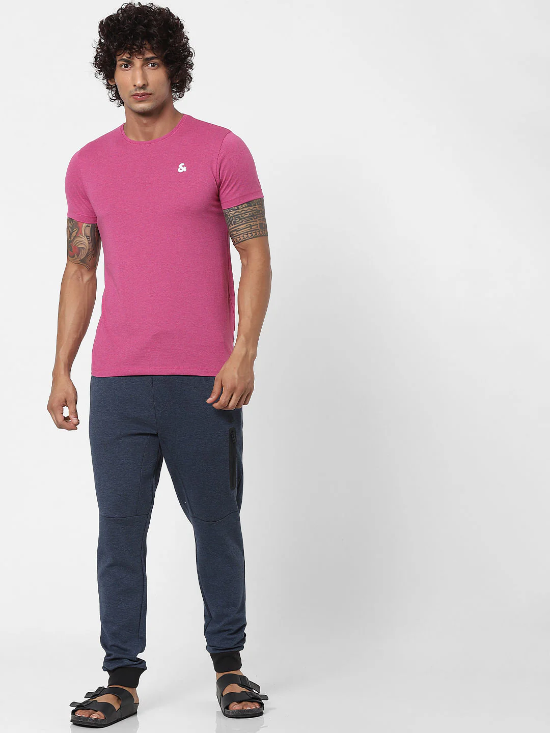 Pink & Black Crew Neck Tshirts - Pack of 2 - Image 13