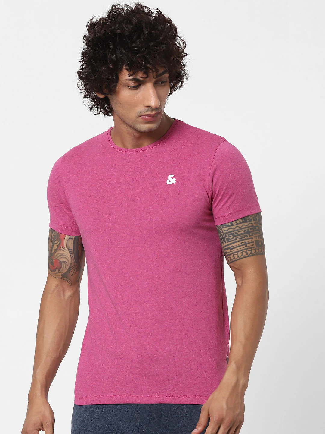 Pink & Black Crew Neck Tshirts - Pack of 2 - Image 9