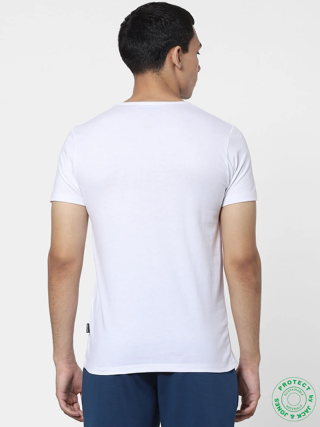 White & Red Crew Neck T-shirts - Pack of 2 - Image 11