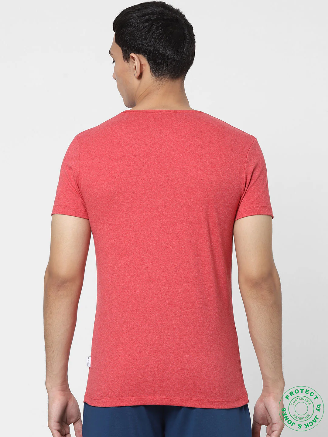 White & Red Crew Neck T-shirts - Pack of 2 - Image 5