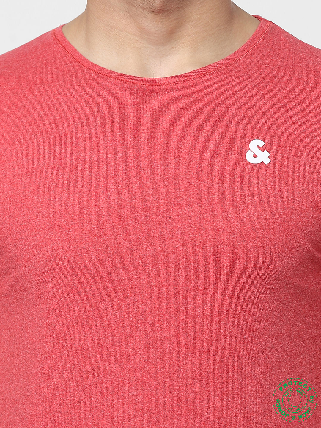 White & Red Crew Neck T-shirts - Pack of 2 - Image 6
