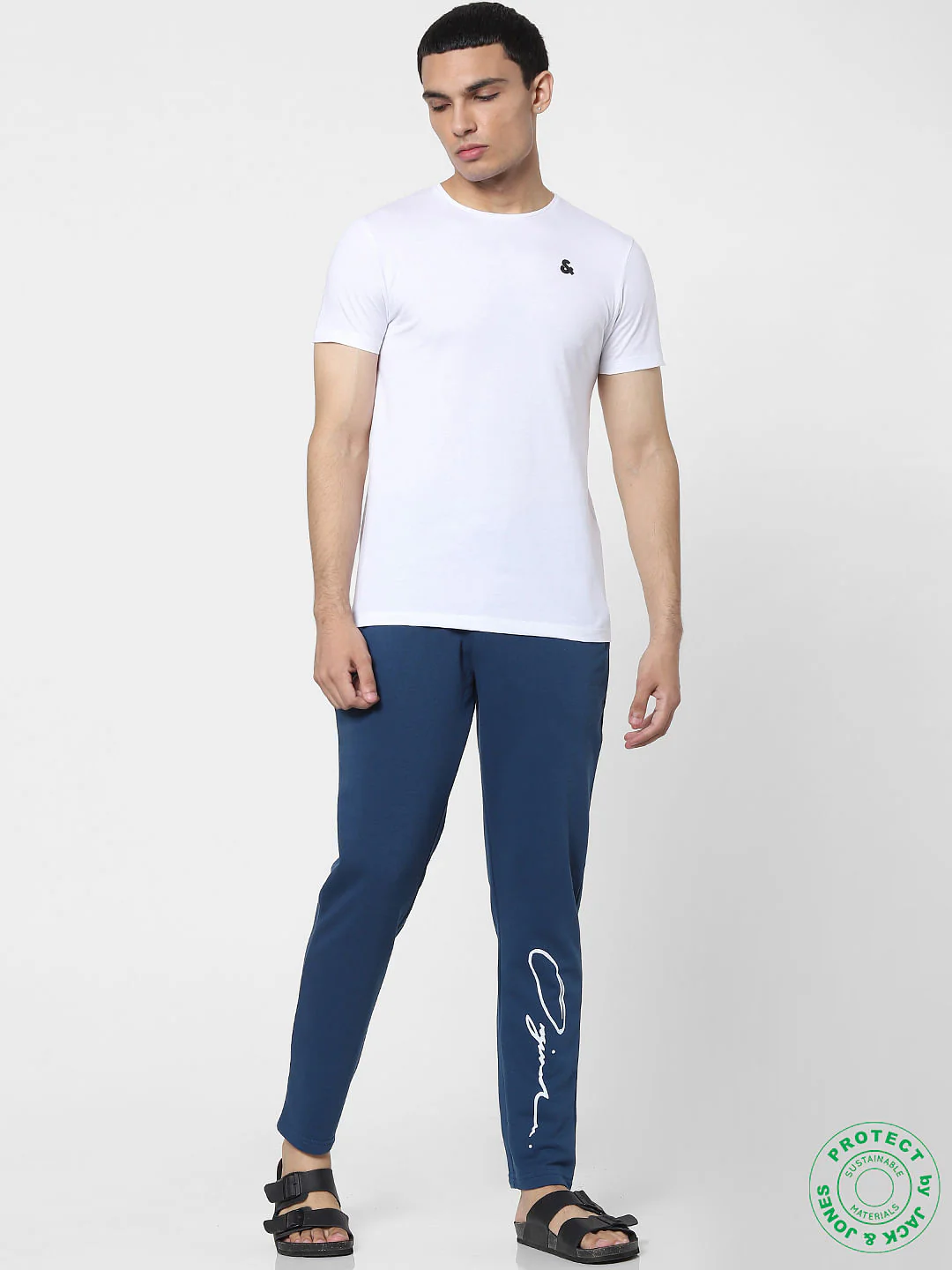 White & Red Crew Neck T-shirts - Pack of 2 - Image 7