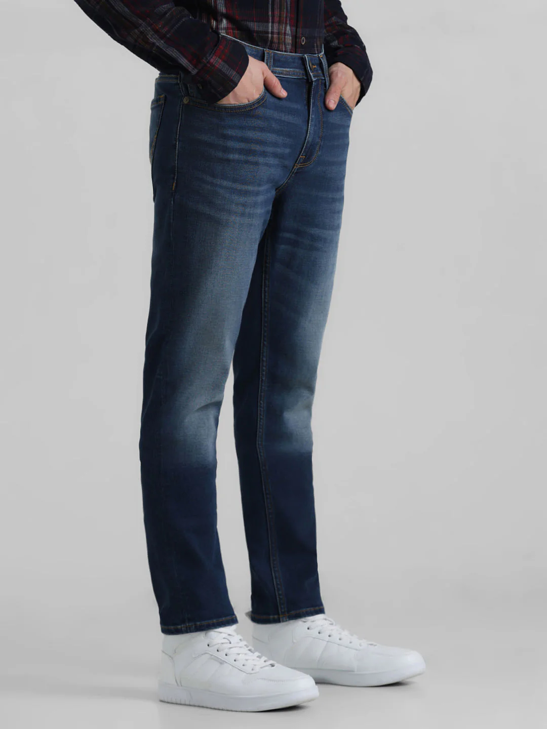 Blue Low Rise Washed Glenn Slim Jeans - Image 2
