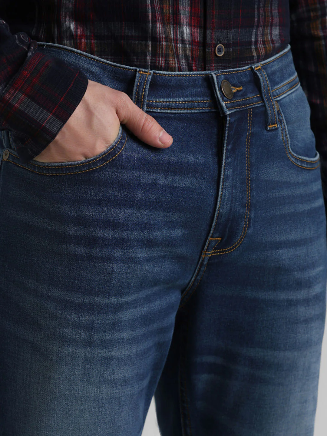 Blue Low Rise Washed Glenn Slim Jeans - Image 4
