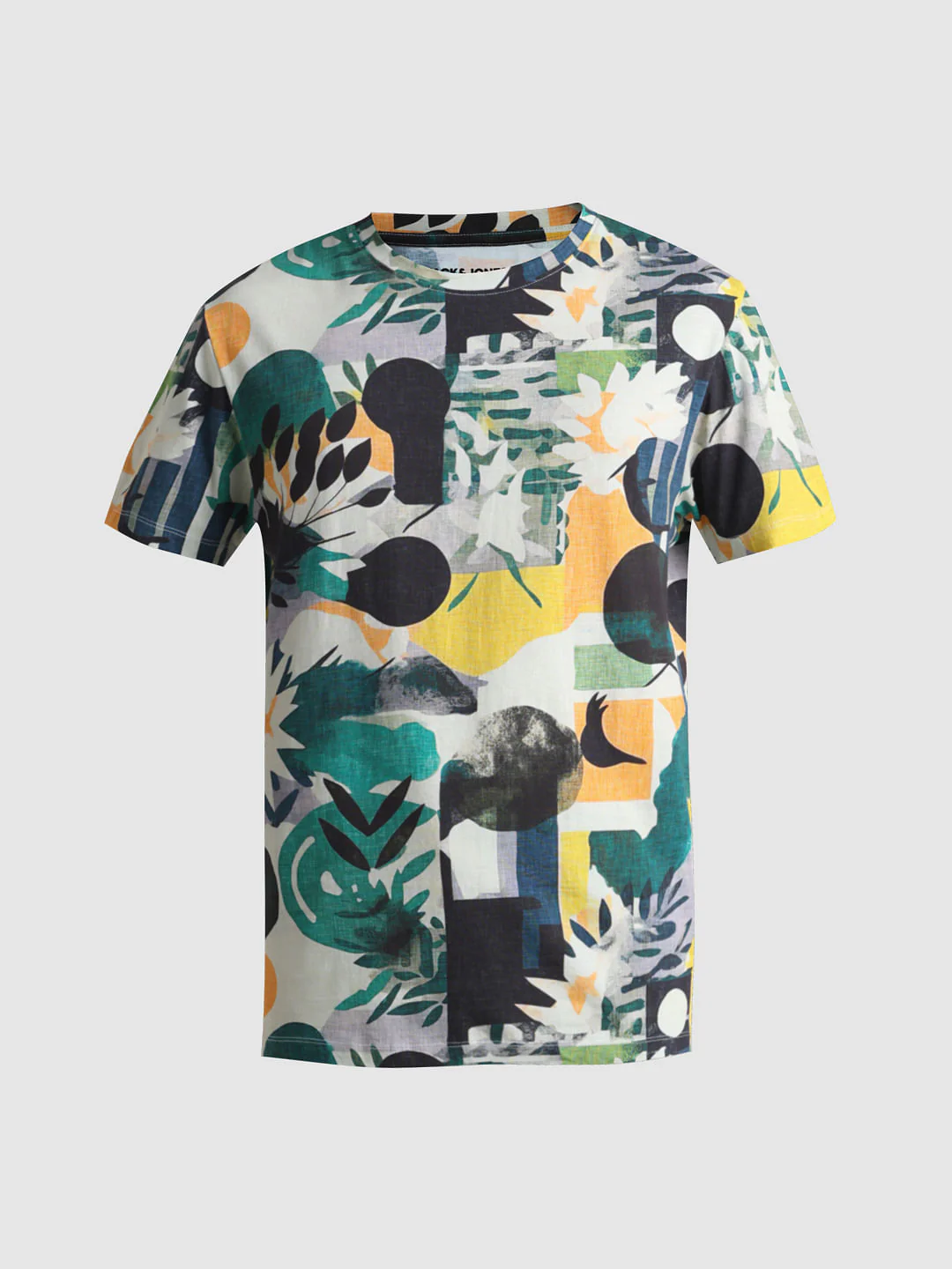 White Tropical Print T-shirt - Image 7