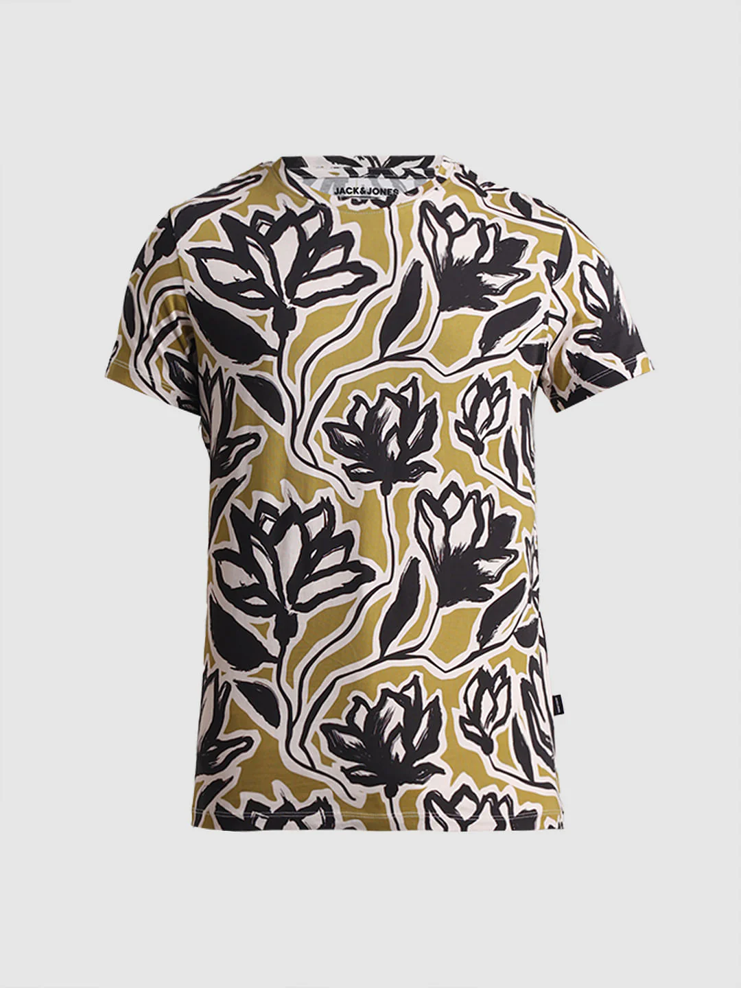 Green Floral Crew Neck T-shirt - Image 7