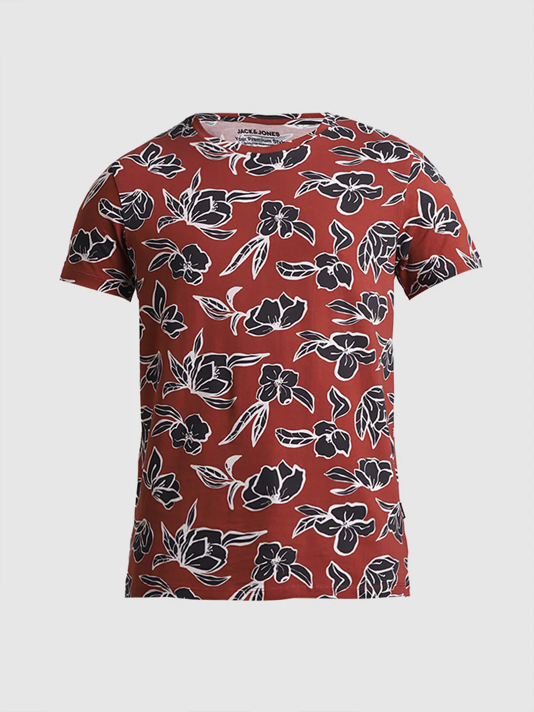 Red Logo Print Crew Neck T-shirt - Image 7