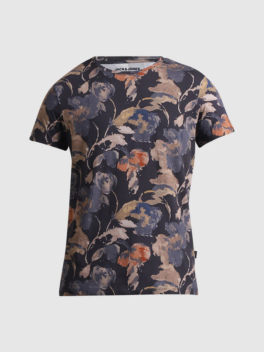 Blue Printed Crew Neck T-shirt - Image 7