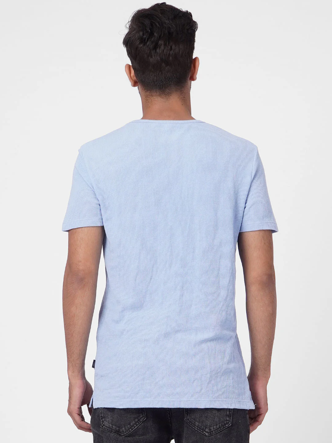 Blue Crew Neck T-shirt - Image 4