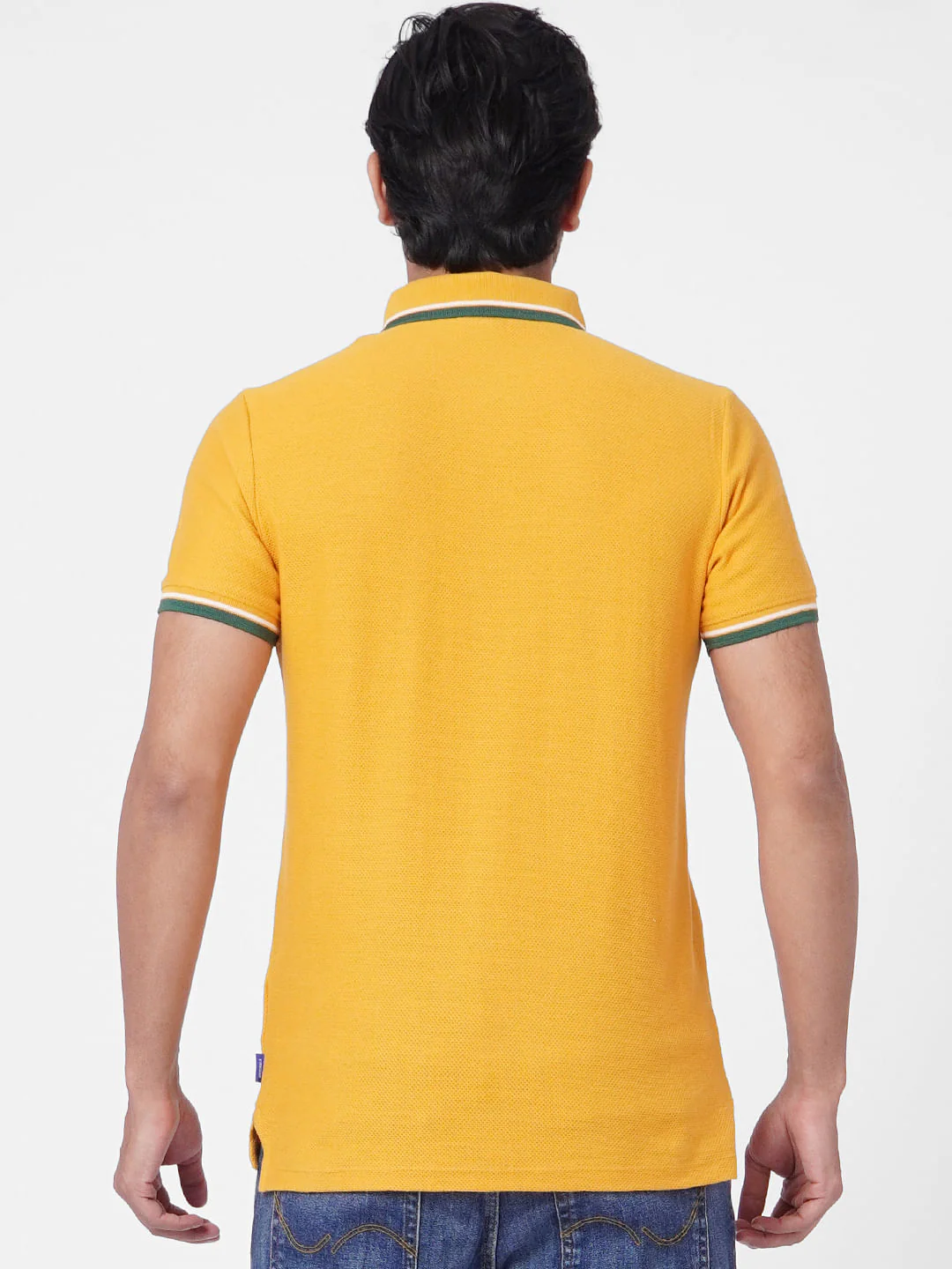 Yellow Polo Neck T-shirt - Image 4