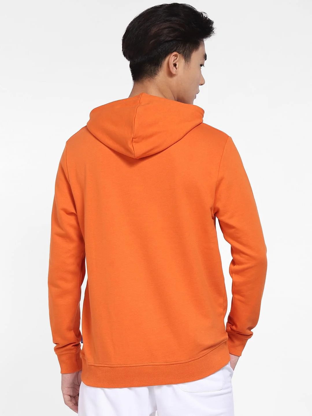 Orange Logo Print Hooded Sweatshirt - Image 4
