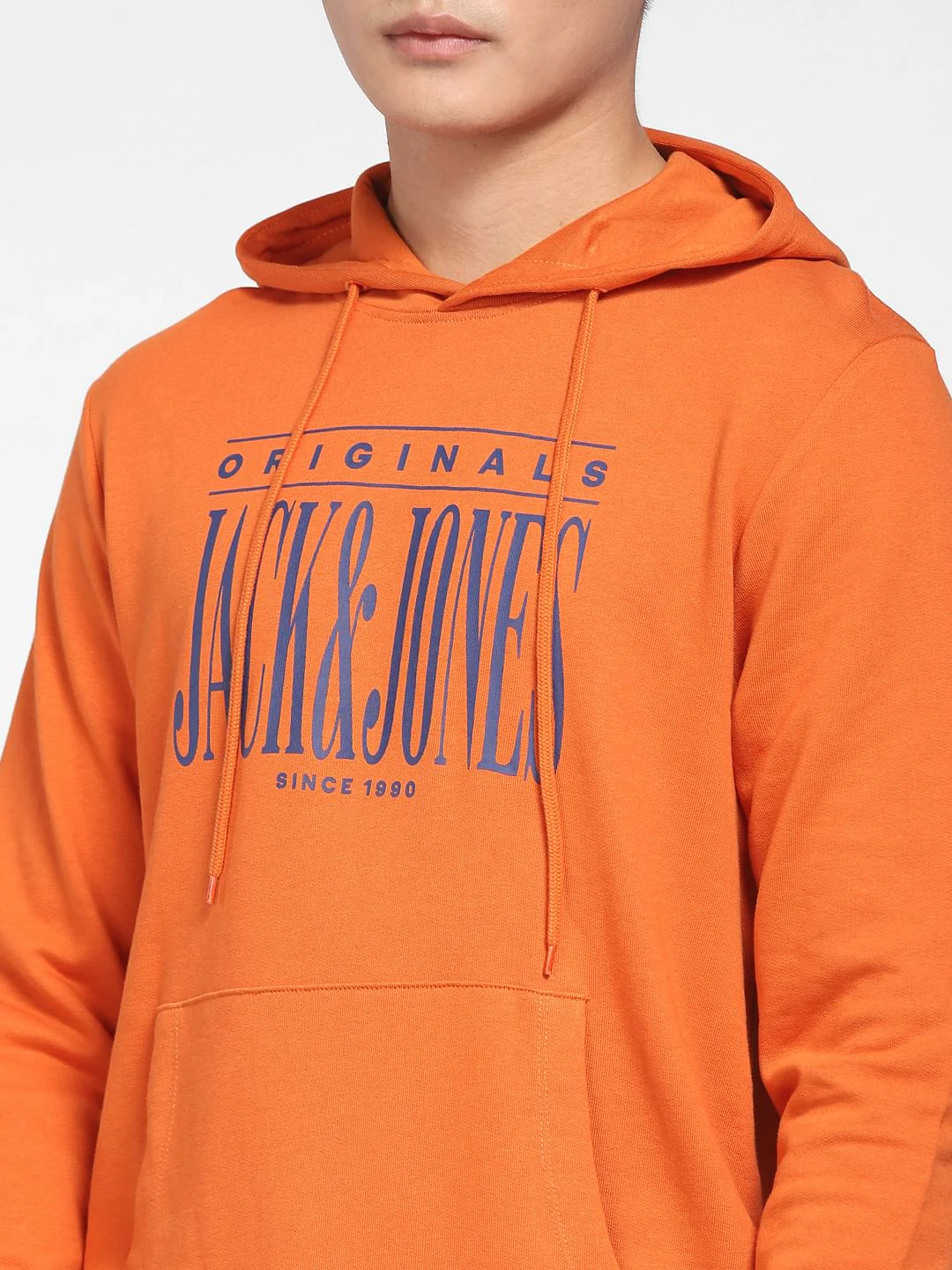 Orange Logo Print Hooded Sweatshirt - Image 5