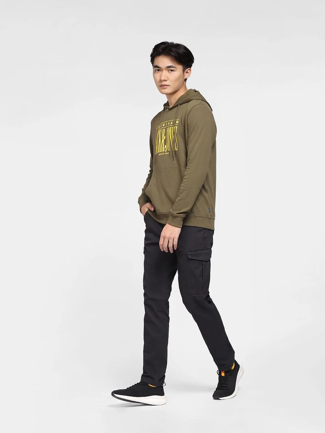 Dark Green Logo Print Hooded Sweatshirt - Image 6
