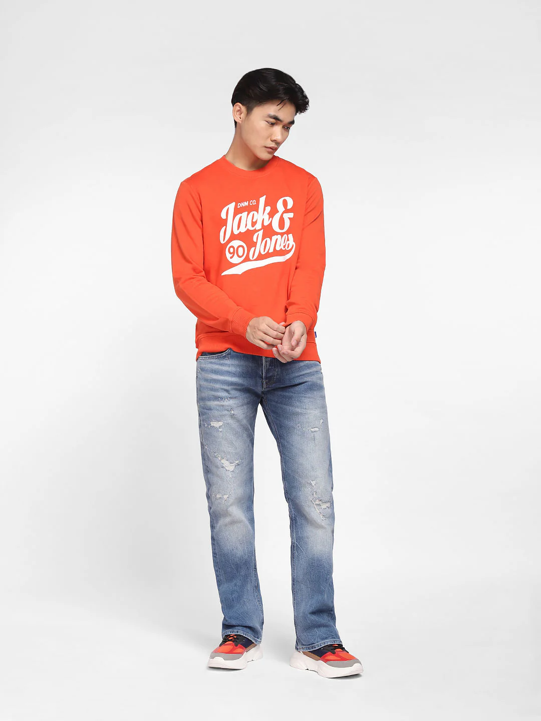 Red Logo Print Sweatshirt - Image 6