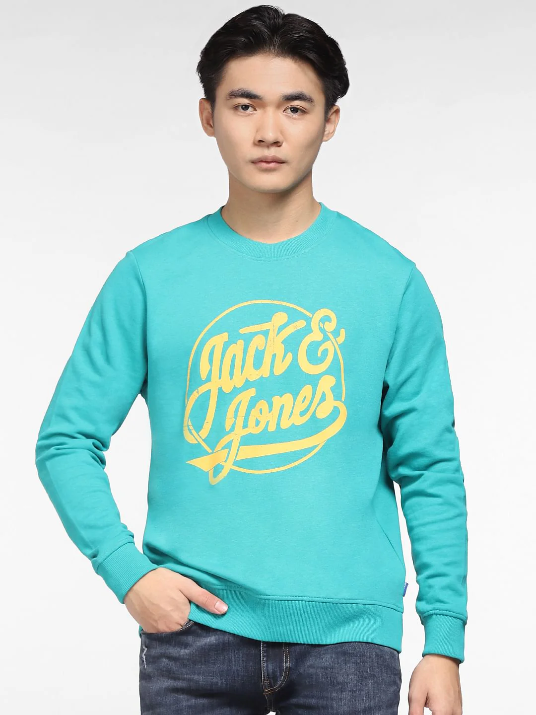 Blue Logo Print Sweatshirt - Image 2