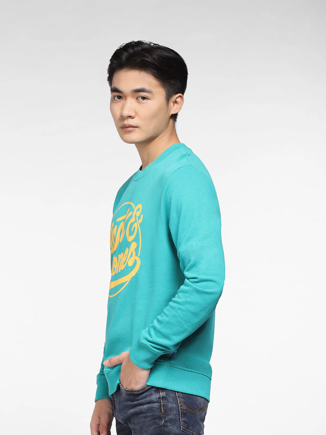 Blue Logo Print Sweatshirt - Image 3