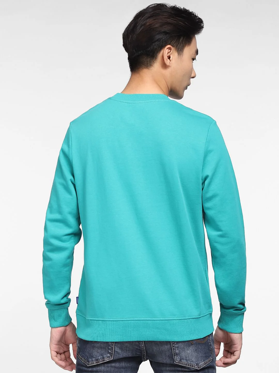Blue Logo Print Sweatshirt - Image 4