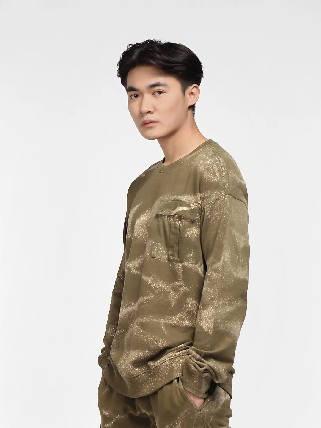 Green Printed Co-ord Sweatshirt - Image 3