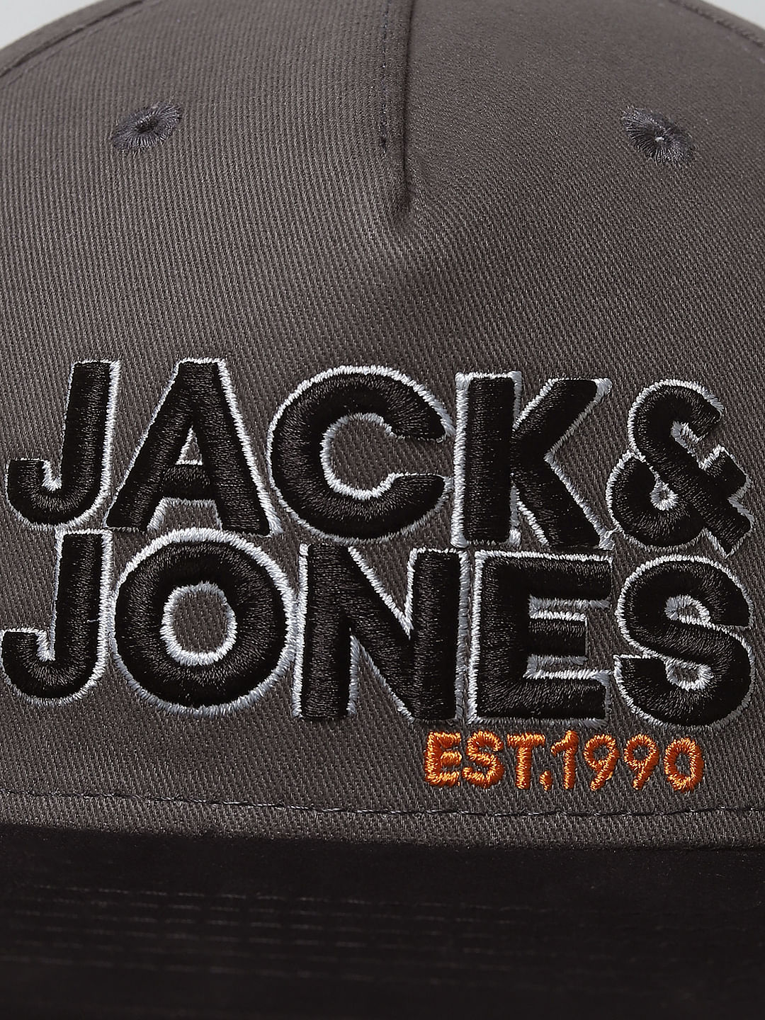 Boys Grey Logo Print Baseball Cap - Image 6