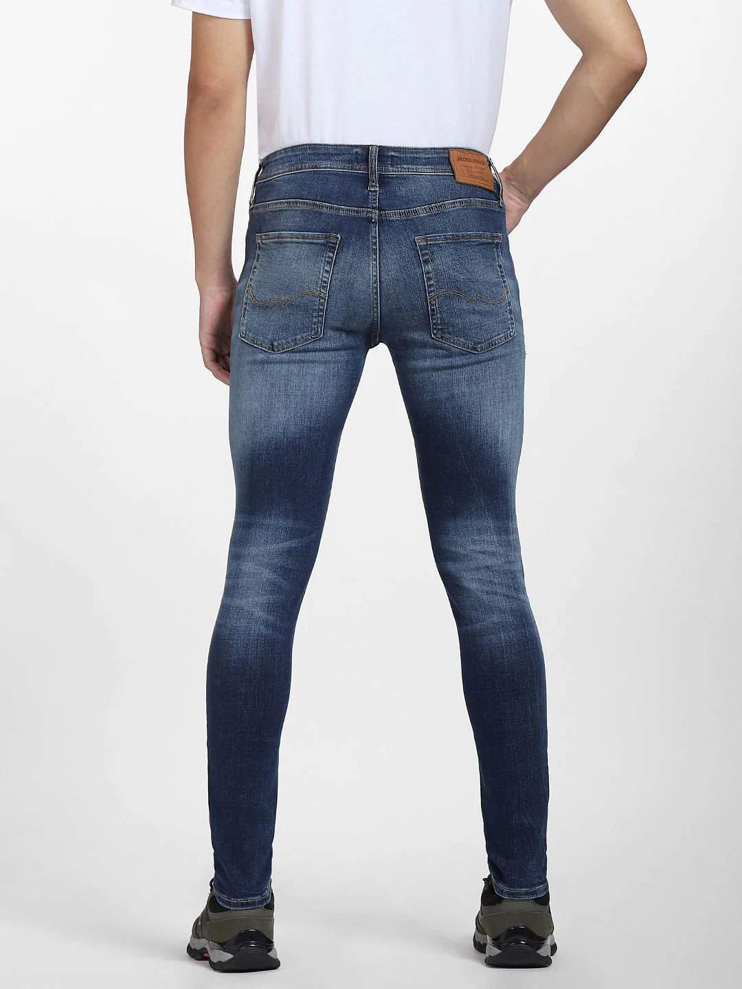Blue Low Rise Washed Liam Skinny Jeans - Image 4