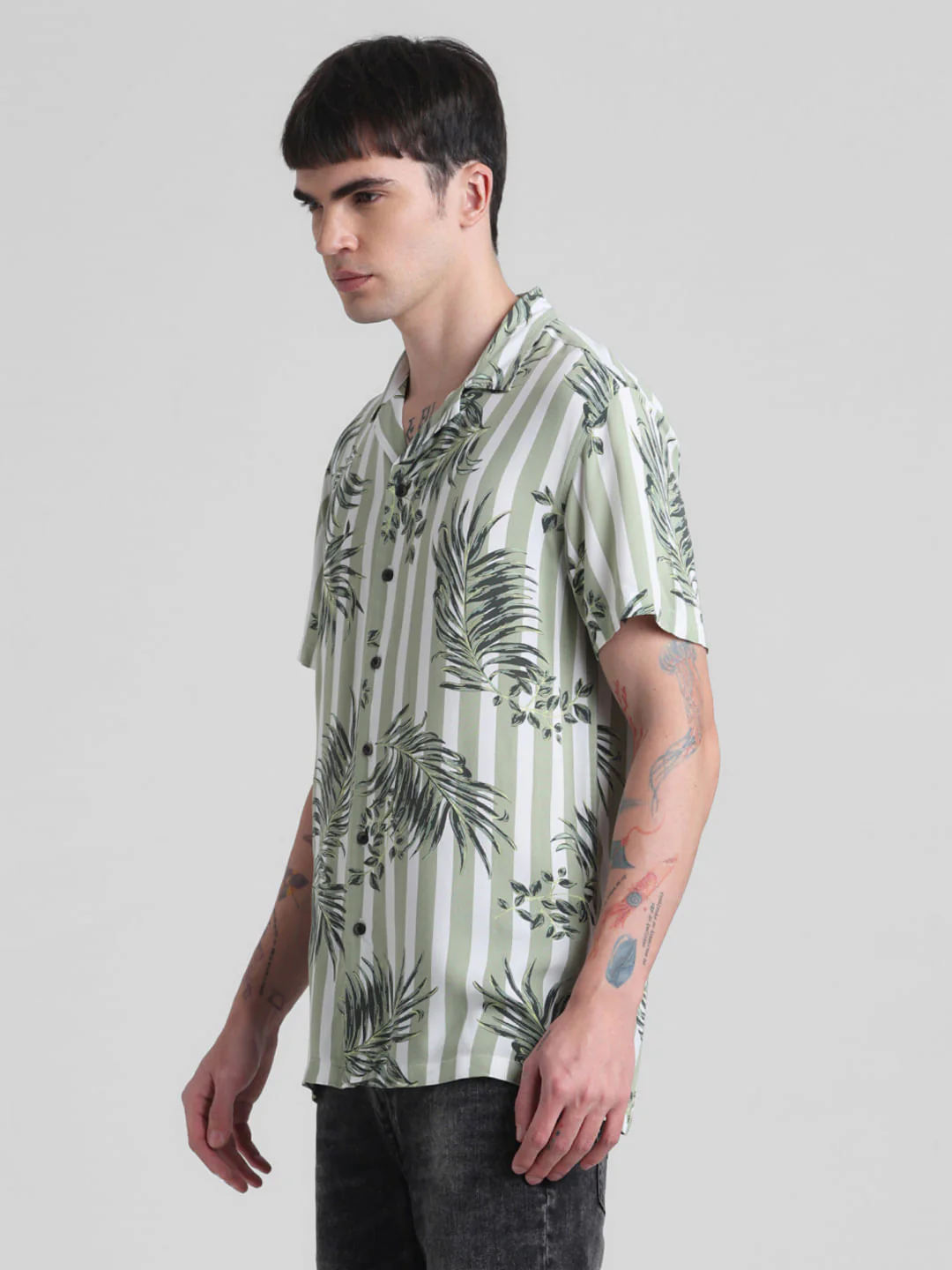 Green Striped Resort Shirt - Image 3