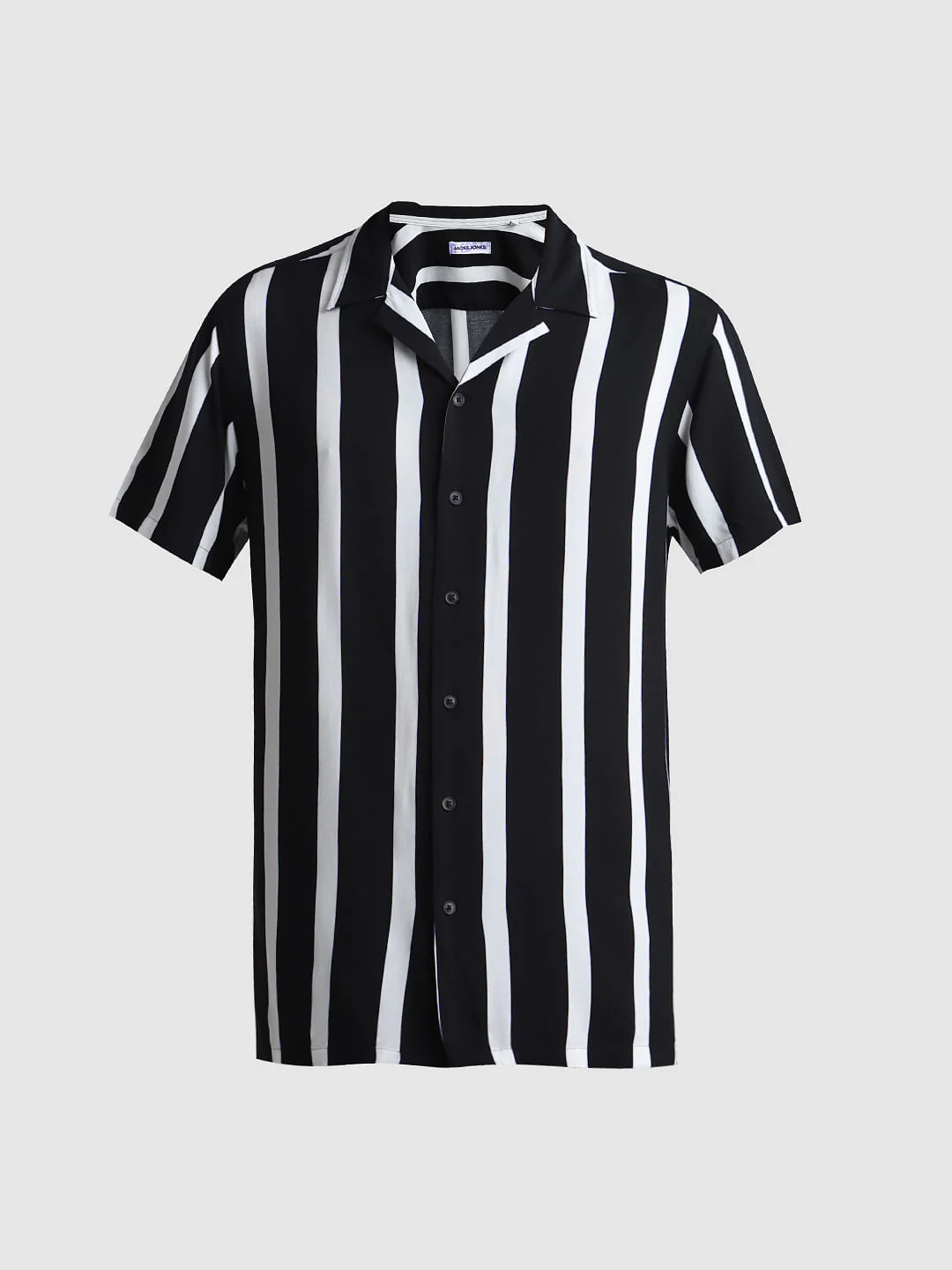 Black Striped Short Sleeves Shirt - Image 7