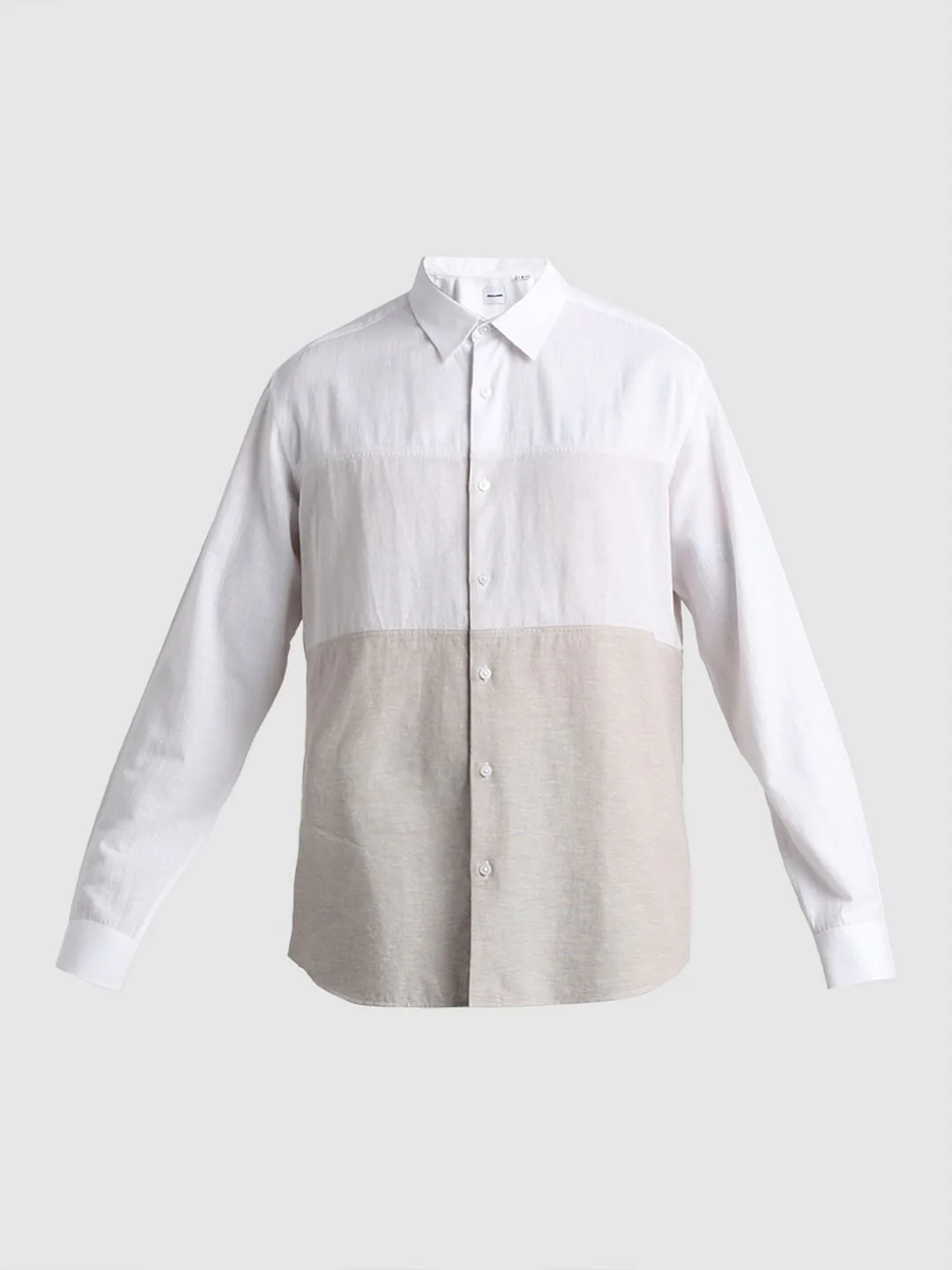Beige Colourblocked Full Sleeves Shirt - Image 7
