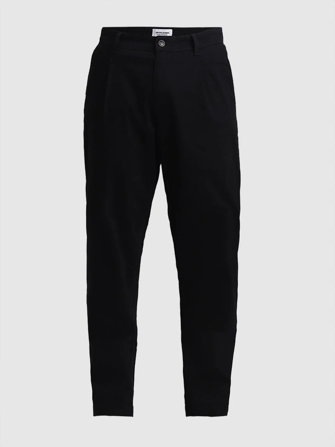 Black Mid Rise Pleated Chinos - Image 6